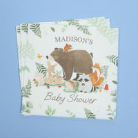 Custom Text Napkins - Woodland Animals