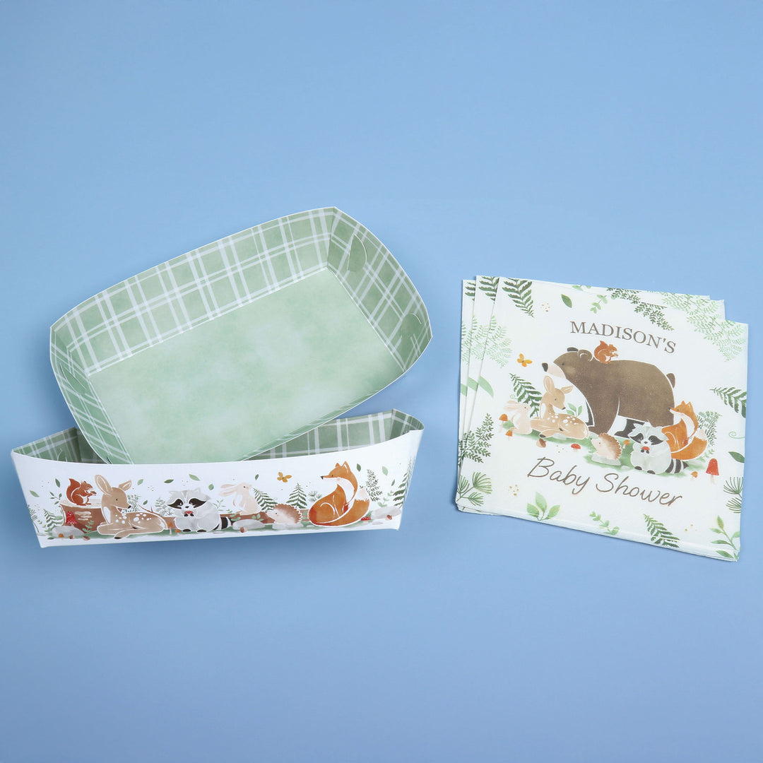 Woodland Animals Party Paper Food Trays