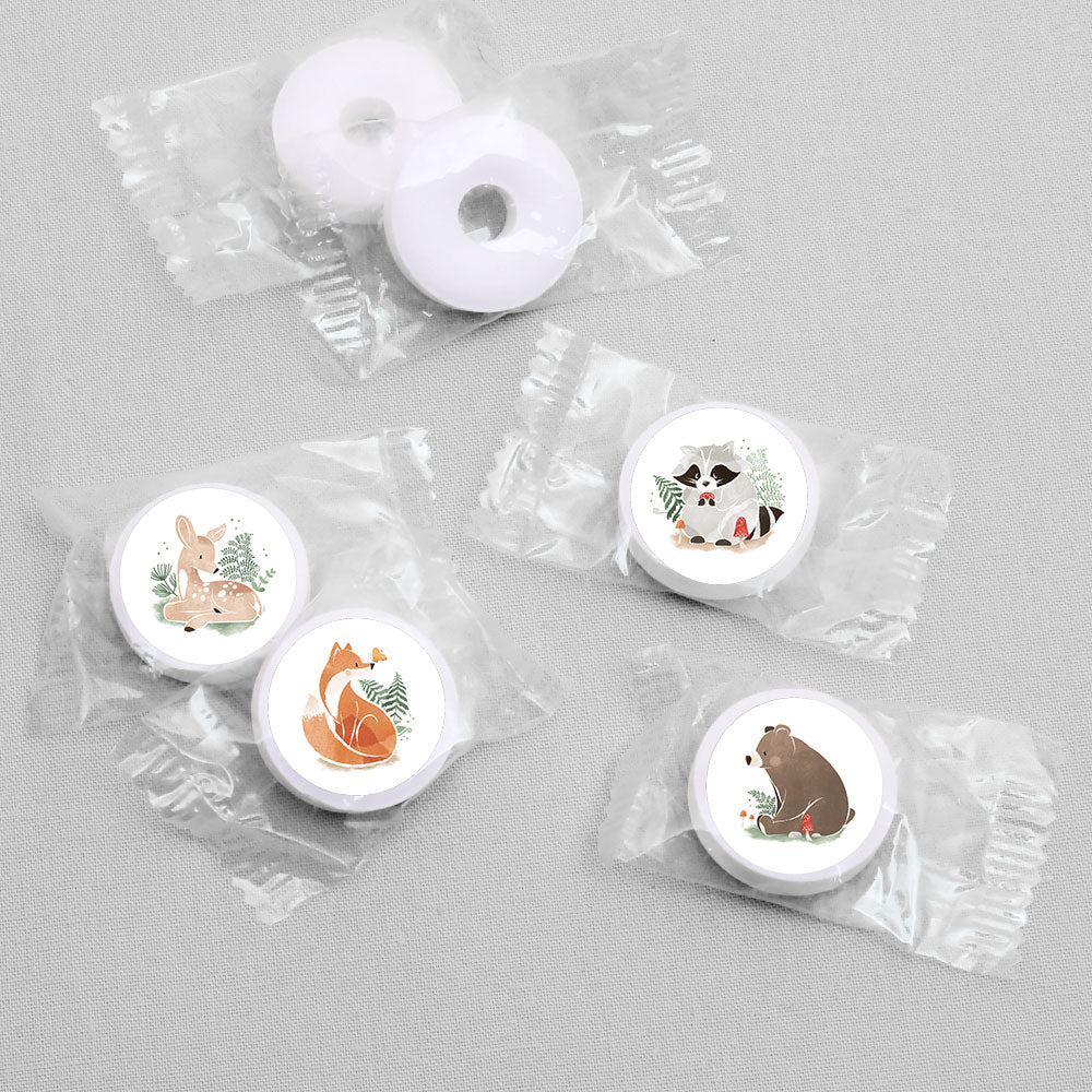 Woodland Animals Candy Stickers - 1 Sheet of 108