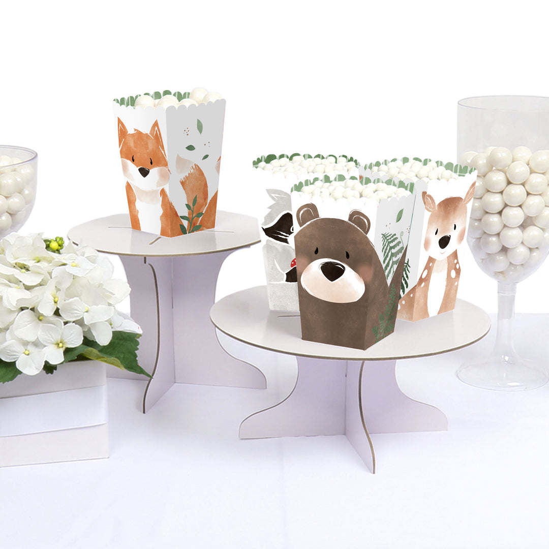 Woodland Animals Popcorn Boxes - 12 Ct