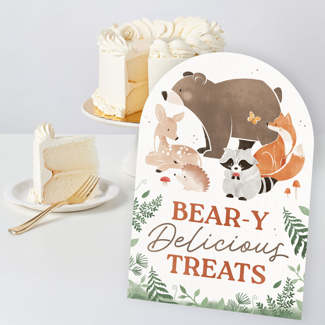 Woodland Animals Party Signs Set - 6 Ct