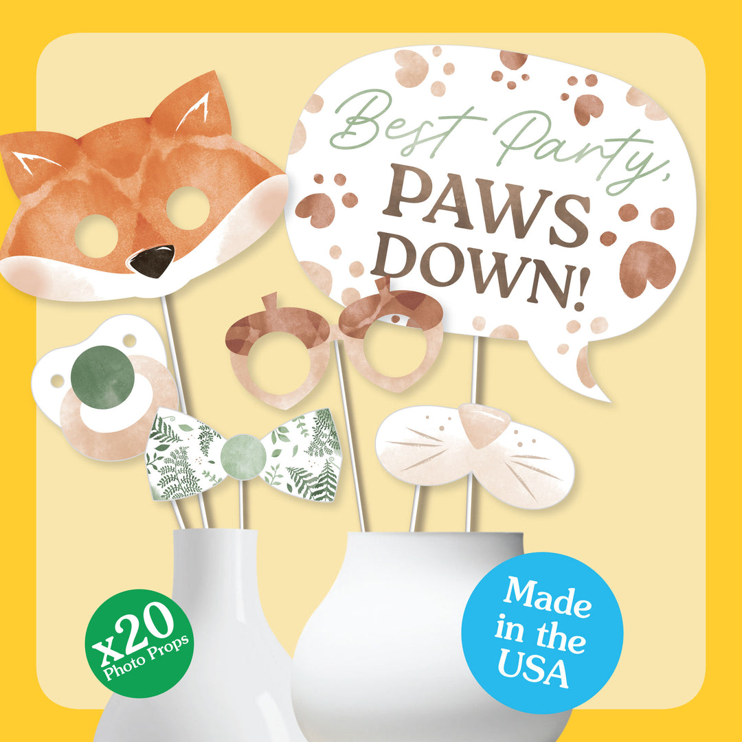 Woodland Animals Photo Props - 20 Ct