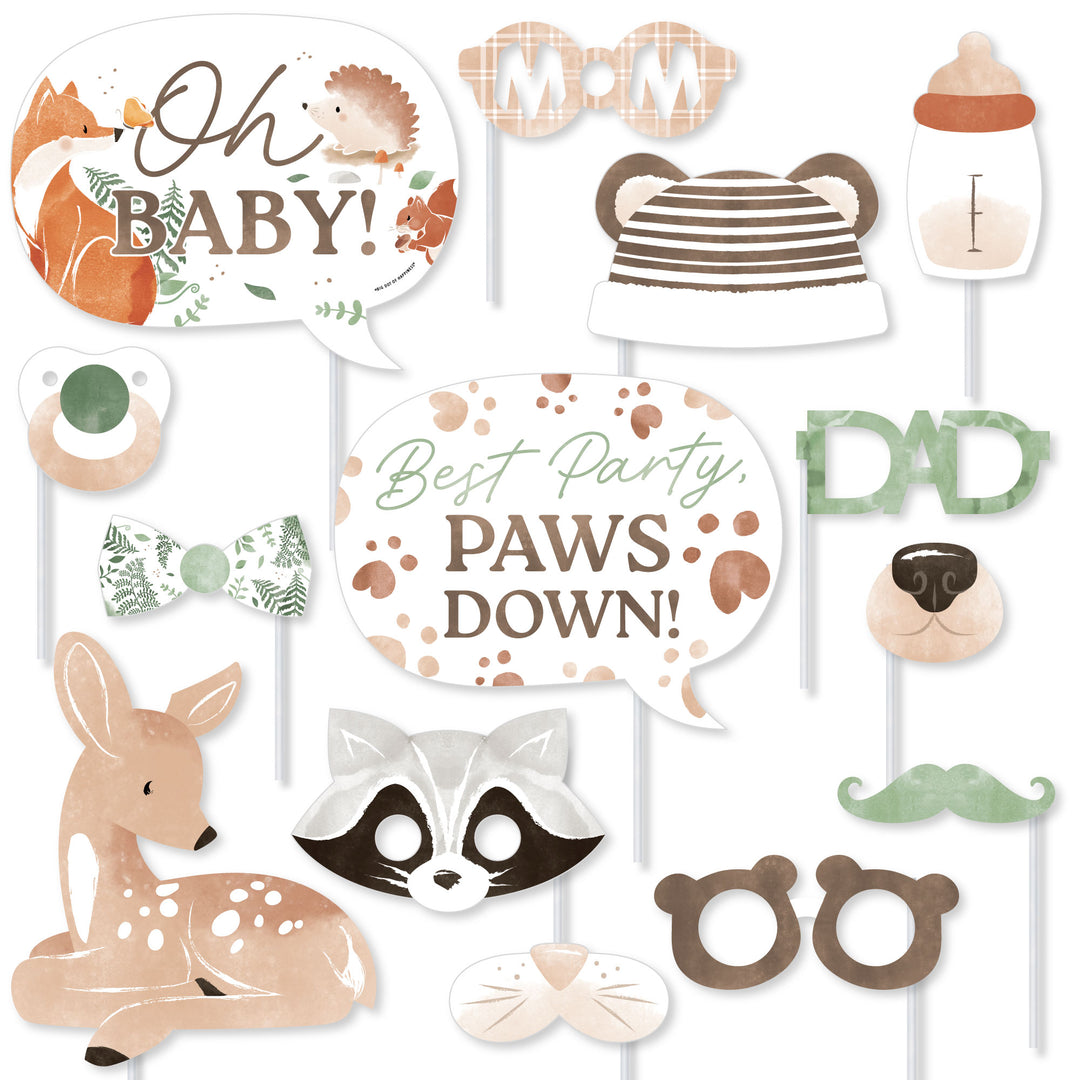Woodland Animals Photo Props - 20 Ct
