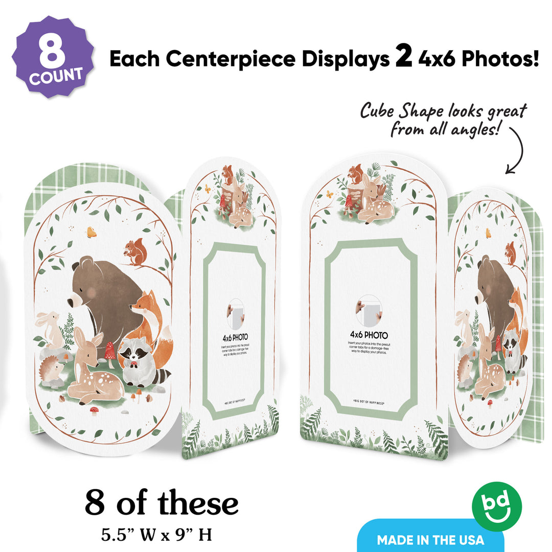 Woodland Animals Photo Centerpieces - 8 Ct