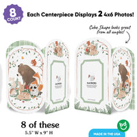 Woodland Animals Photo Centerpieces - 8 Ct