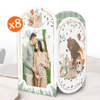 table decor photo frames for woodland animals baby shower