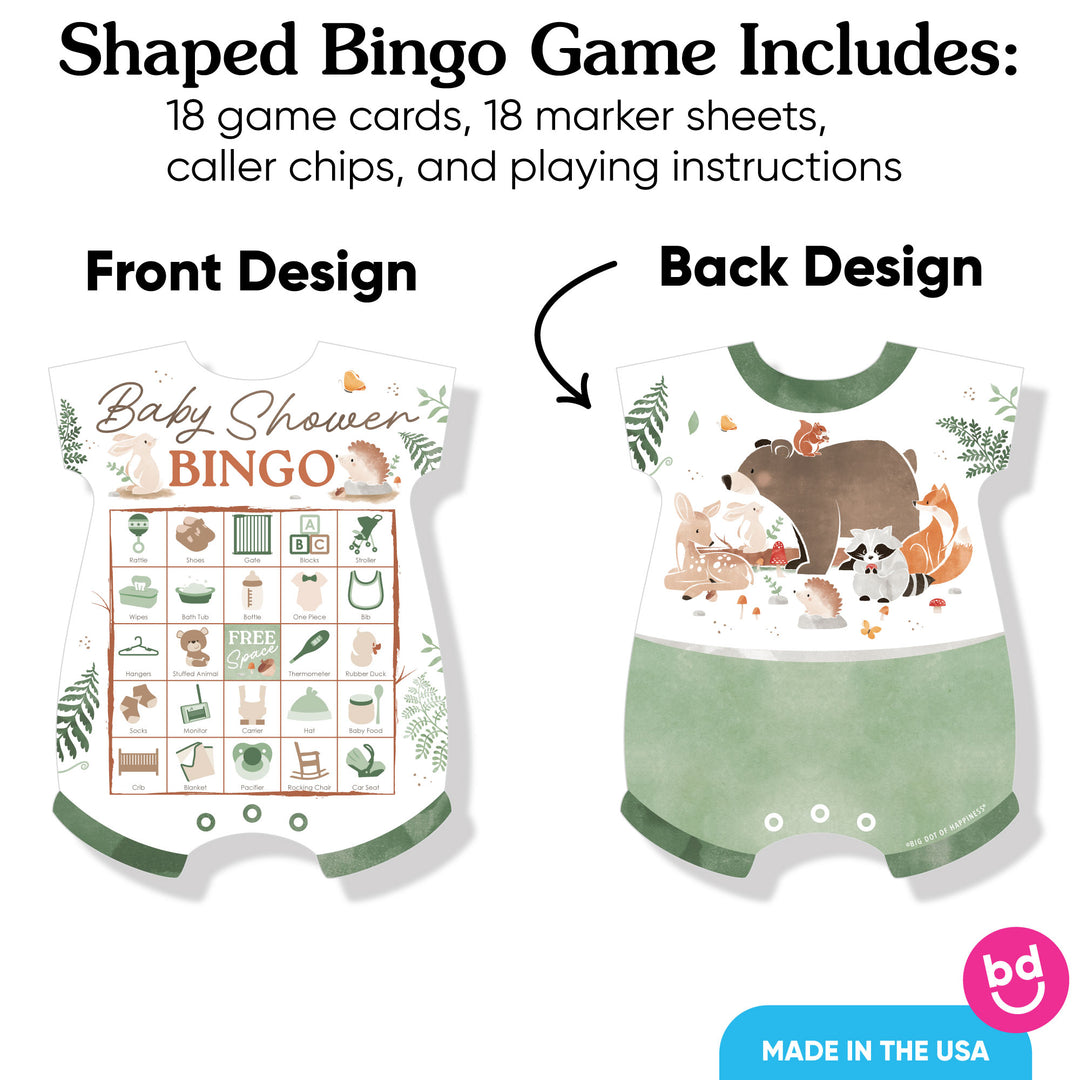 Woodland Animals Bingo Game - 18 Ct