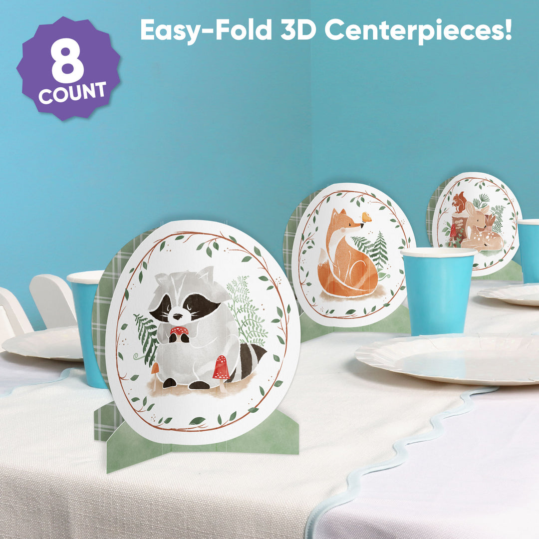 Woodland Animals 3D Centerpieces - 8 Ct