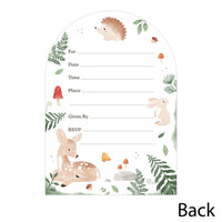 Woodland Animals Shaped Fill-In Invitations - 12 Ct