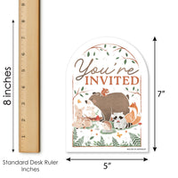 Woodland Animals Shaped Fill-In Invitations - 12 Ct