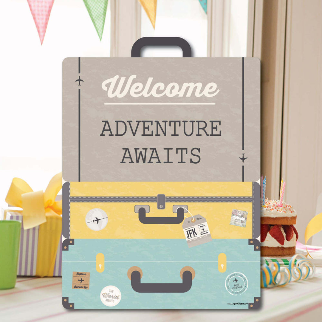 World Awaits Welcome Yard Sign - 1 Pc