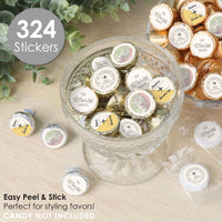 World Awaits - Travel Themed Party Small Round Candy Stickers - Party Favor Labels - 324 Count