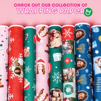 Custom Face Wrapping Paper - Dog Christmas