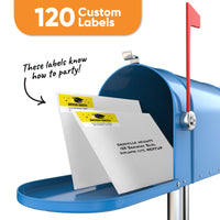 Custom Text Yellow Graduation Return Address Labels - 120 Ct