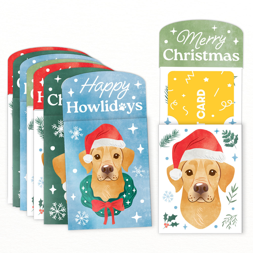 Christmas Dogs Nifty Gifty Card Holders - 8 Ct