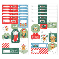 Christmas Dogs To and From Stickers - 12 Sheets