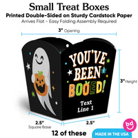Custom Text You've Been Booed Treat Boxes - 12 Ct
