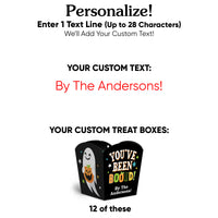 Custom Text You've Been Booed Treat Boxes - 12 Ct