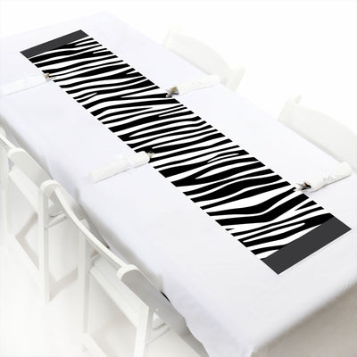 Zebra Print - Petite Safari Party Paper Table Runner - 12 x 60 inches