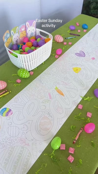 Easter Coloring Table Runner for Kids