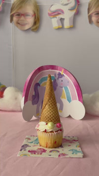 How to make an easy unicorn cupcake treat for Birthday parties