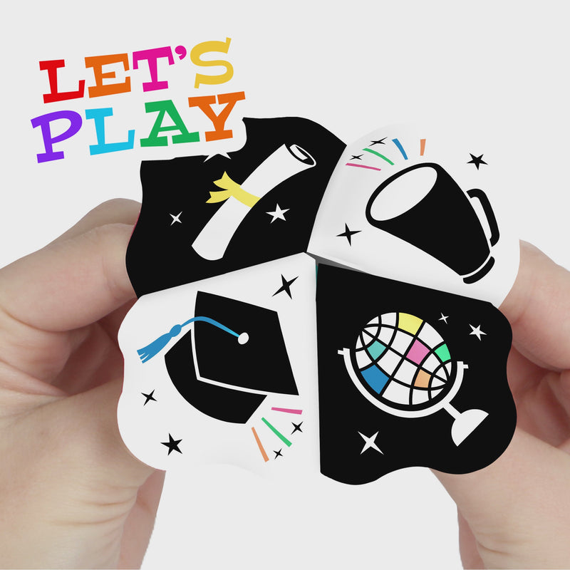 Graduation Cheers - Graduation Party Cootie Catcher Game - Fortune Tellers - Set of 12