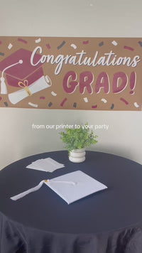 Maroon 2026 Grad Kraft Banner