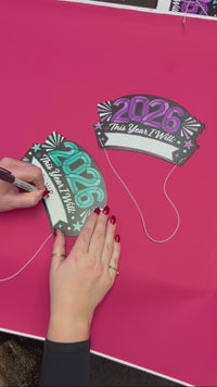 New Years eve headbands with resolutions