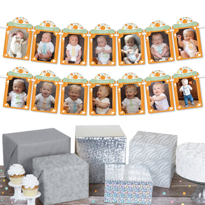 1st Birthday Little Pumpkin - DIY Fall First Birthday Party Decor - 1-12 Monthly Picture Display - Photo Banner
