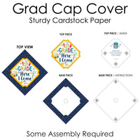 1st Grade Here I Come - Kids Kindergarten Graduation Cap Decorations Kit - Grad Cap Cover