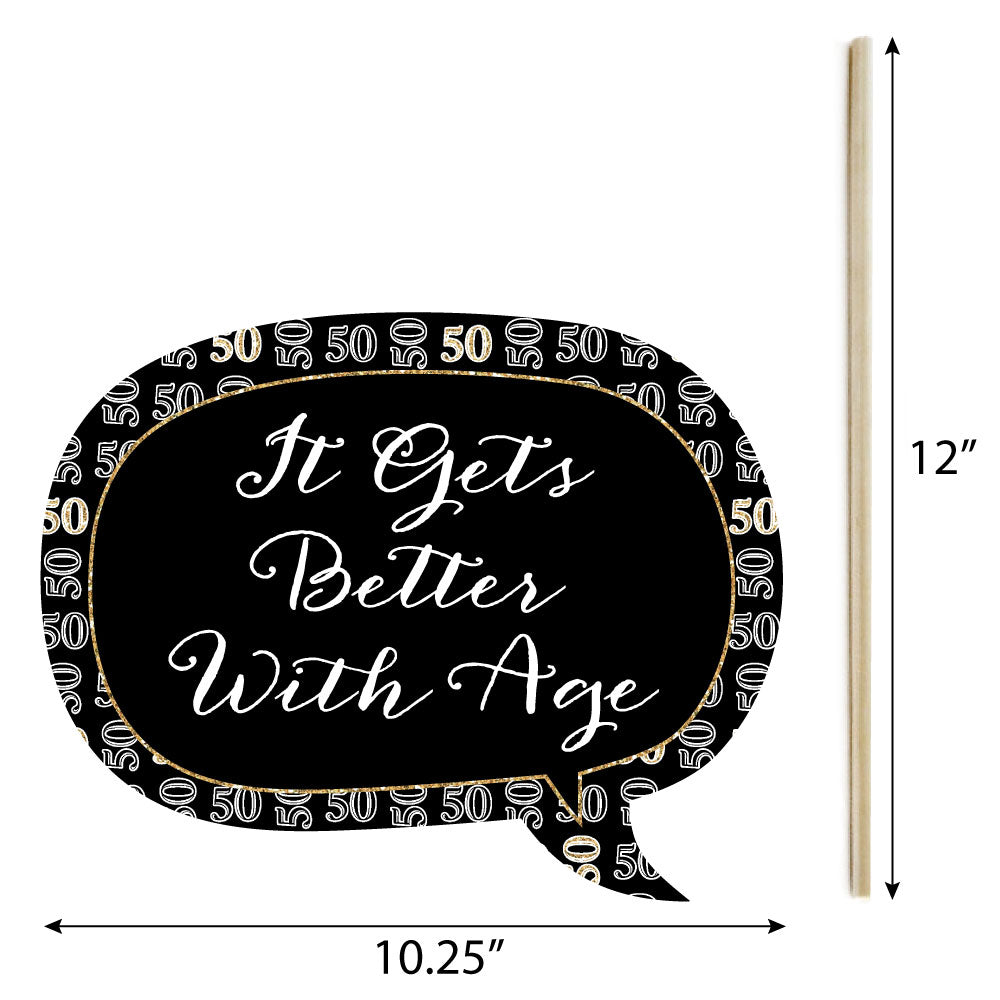 We Still Do - 50th Wedding Anniversary - Anniversary Party Photo Booth Props Kit - 20 Count