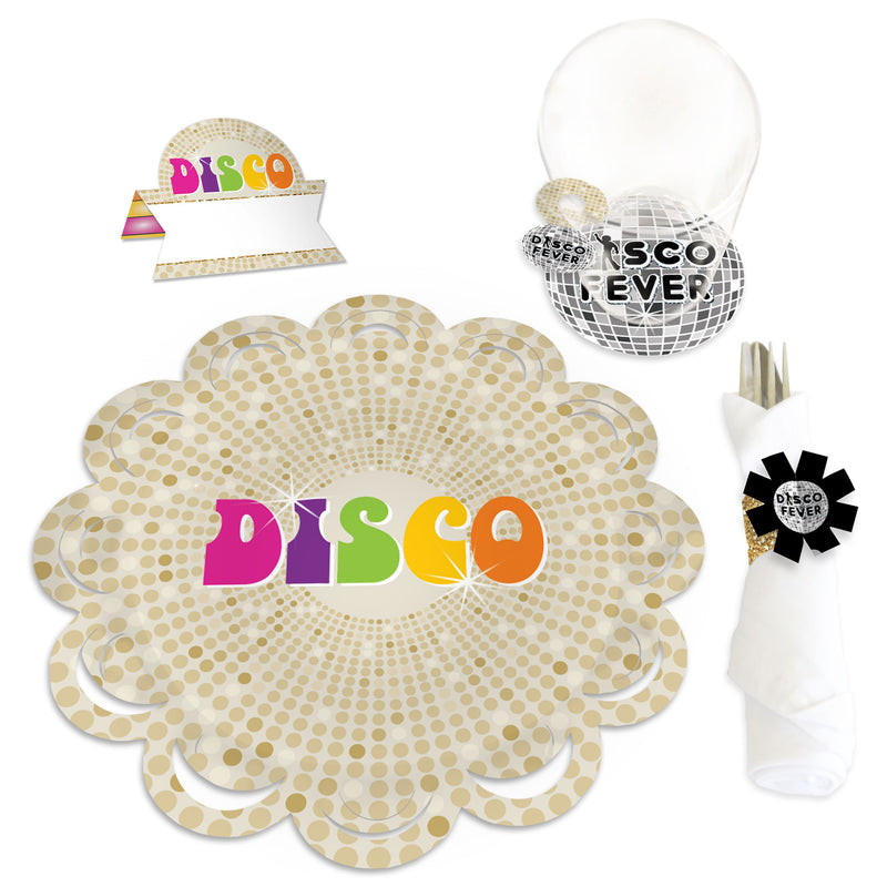 70’s Disco - 1970s Disco Fever Party Paper Charger and Table Decorations - Chargerific Kit - Place Setting for 8