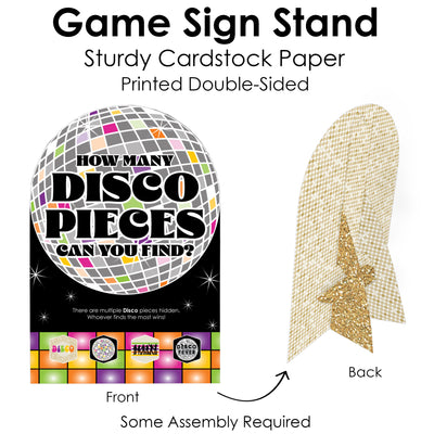 70’s Disco - 1970s Disco Fever Party Scavenger Hunt - 1 Stand and 48 Game Pieces - Hide and Find Game