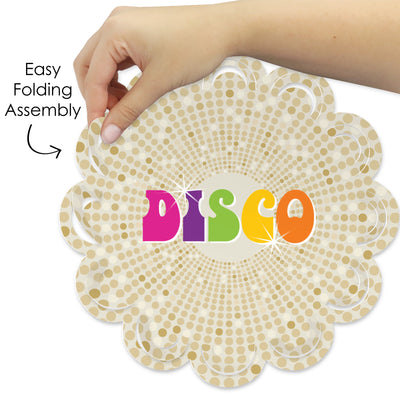70’s Disco - 1970s Disco Fever Party Round Table Decorations - Paper Chargers - Place Setting For 12