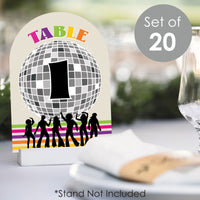 70's Disco - 1970s Disco Fever Party Double-Sided 5 x 7 inches Cards - Table Numbers - 1-20