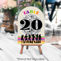 70's Disco - 1970s Disco Fever Party Double-Sided 5 x 7 inches Cards - Table Numbers - 1-20