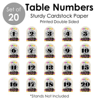 70's Disco - 1970s Disco Fever Party Double-Sided 5 x 7 inches Cards - Table Numbers - 1-20