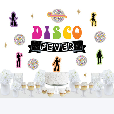 70's Disco - Mini Candy Bar Wrapper Stickers - 1970s Disco Fever Party  Small Favors - 40 Count