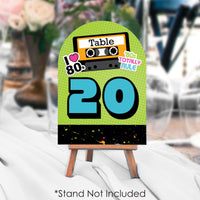 80's Retro - Totally 1980s Party Double-Sided 5 x 7 inches Cards - Table Numbers - 1-20