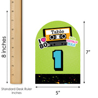 80's Retro - Totally 1980s Party Double-Sided 5 x 7 inches Cards - Table Numbers - 1-20