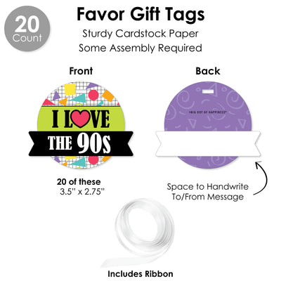 90's Throwback - 1990s Party Favors and Cupcake Kit - Fabulous Favor Party Pack - 100 Pieces