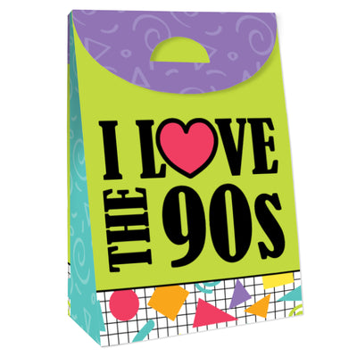 90's Throwback - 1990s Gift Favor Bags - Party Goodie Boxes - Set of 12