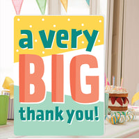 A Very Big Thank You - Gratitude Giant Greeting Card - Big Shaped Jumborific Card - 16.5 x 22 inches