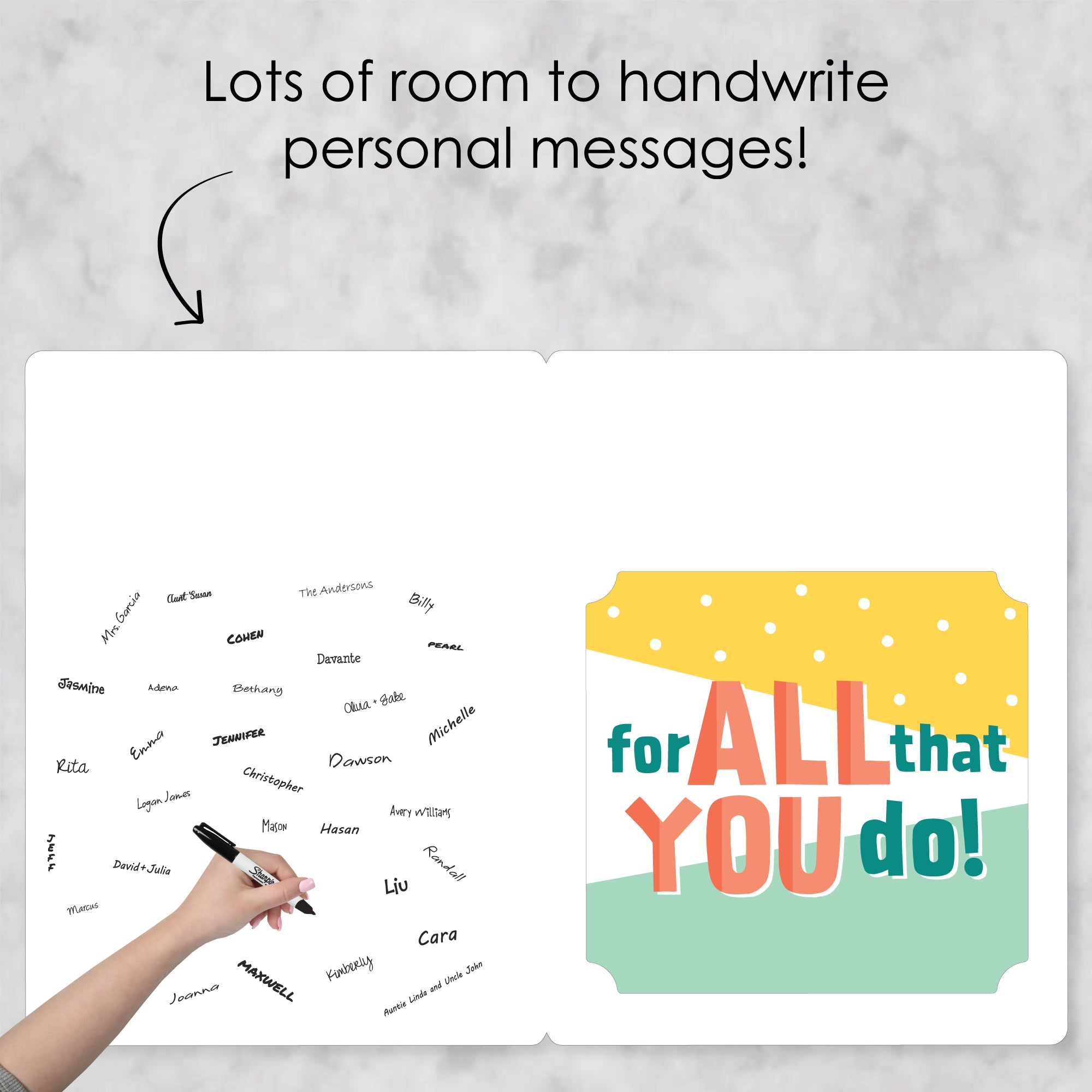 Big Dot Of Happiness A Very Big Thank You - Gratitude Giant Greeting Card   Big Shaped Jumborific Card   165 X 22 Inches 181323364049682471 - View #7