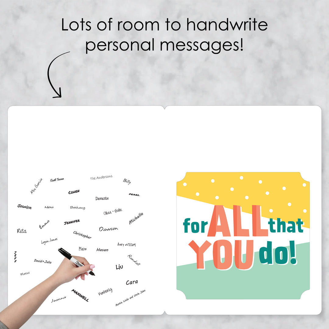 A Very Big Thank You - Gratitude Giant Greeting Card - Big Shaped Jumborific Card - 16.5 x 22 inches