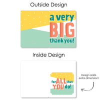 A Very Big Thank You - Gratitude Giant Greeting Card - Big Shaped Jumborific Card - 16.5 x 22 inches
