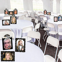 Adult 30th Birthday - Gold - Birthday Party 4x6 Picture Display - Paper Photo Frames - Set of 12