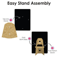 Adult 30th Birthday - Gold - Birthday Party 4x6 Picture Display - Paper Photo Frames - Set of 12