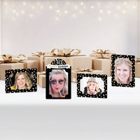 Adult 30th Birthday - Gold - Birthday Party 4x6 Picture Display - Paper Photo Frames - Set of 12