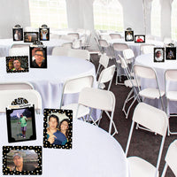 Adult 50th Birthday - Gold - Birthday Party 4x6 Picture Display - Paper Photo Frames - Set of 12